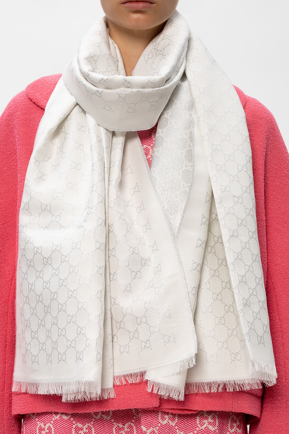 Gucci scarf white sale